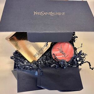 YSL Make Me Blush NIB #37 Peachy Nude Gorgeous Quilted Case & Gift Box/paper